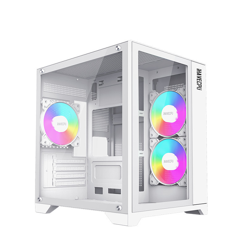CASE (เคส) iHAVECPU INFINITY MINI (WHITE)(mATX) (1Y)