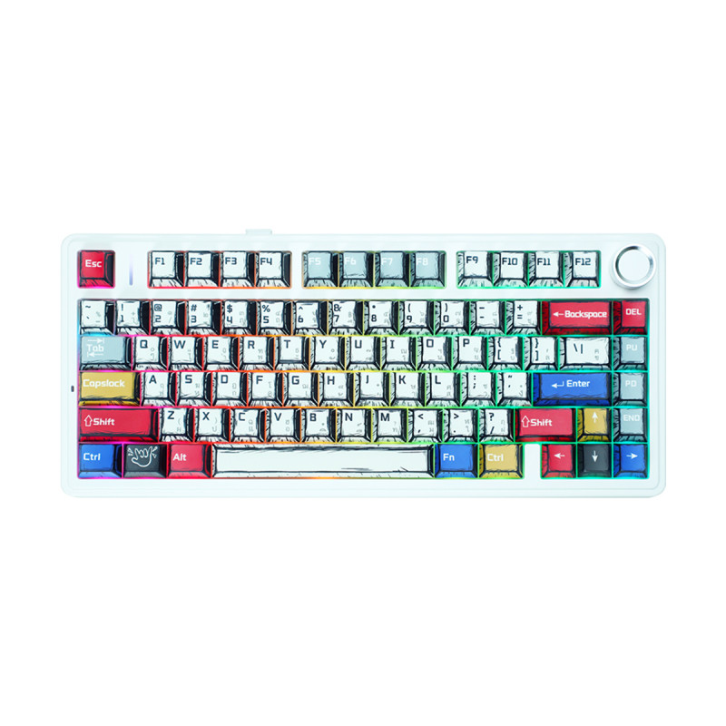 KEYBOARD (คีย์บอร์ด) AULA F75 (COMICS) 3IN1 WIRELESS [REAPER SWITCH] (EN/TH) (2Y)