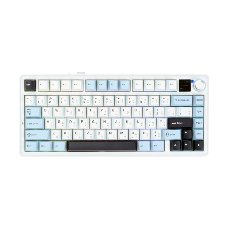KEYBOARD (คีย์บอร์ด) AULA F75 MAX (WHITE/BLUE/BLACK PURPLE) 3IN1 WIRELESS [REAPER SWITCH] (EN/TH) (2Y)