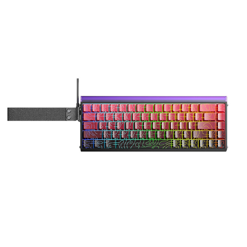 KEYBOARD (คีย์บอร์ด) AULA HERO68 HE SIDE PRINTED (GRADIENT BLACK RED) NEPTUNE MNT SWITCH (EN) (2Y)