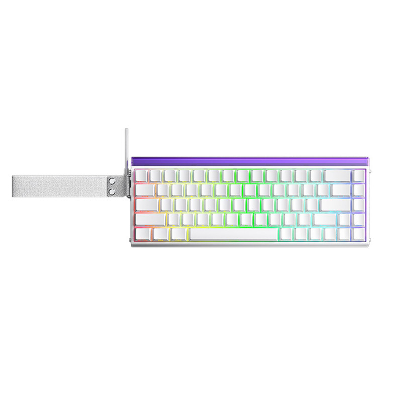 KEYBOARD (คีย์บอร์ด) AULA HERO68 HE SIDE PRINTED (WHITE) METEOR MNT SWITCH (EN) (2Y)