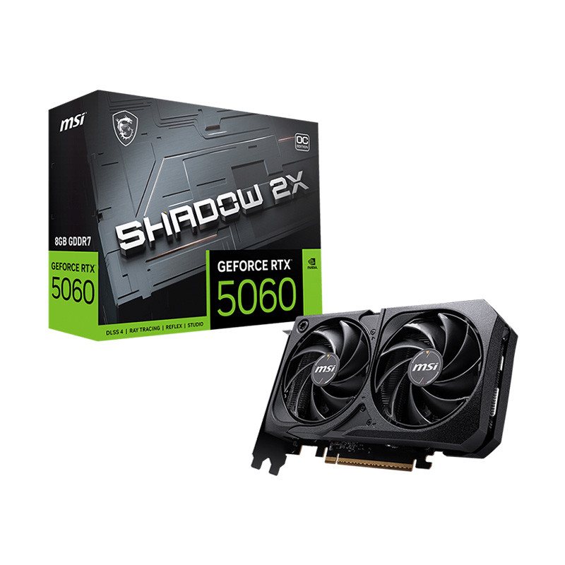 VGA(การ์ดจอ) MSI GEFORCE RTX 5060 SHADOW 2X OC 8G - 8GB GDDR7 (3Y)