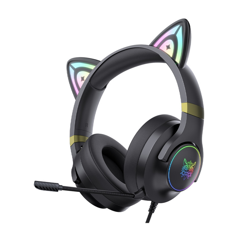 HEADSET (หูฟัง) ONIKUMA X30 GAMING HEADPHONE RGB 3.5MM (BLACK) (2Y)