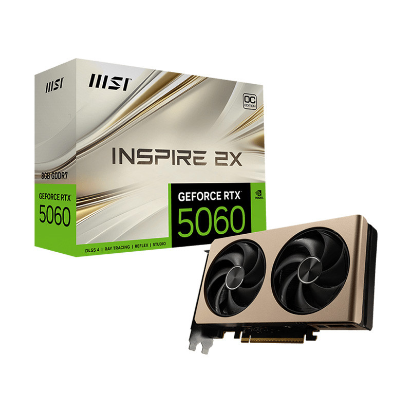 VGA(การ์ดจอ) MSI GEFORCE RTX 5060 INSPIRE 2X OC 8G - 8GB GDDR7 (3Y)