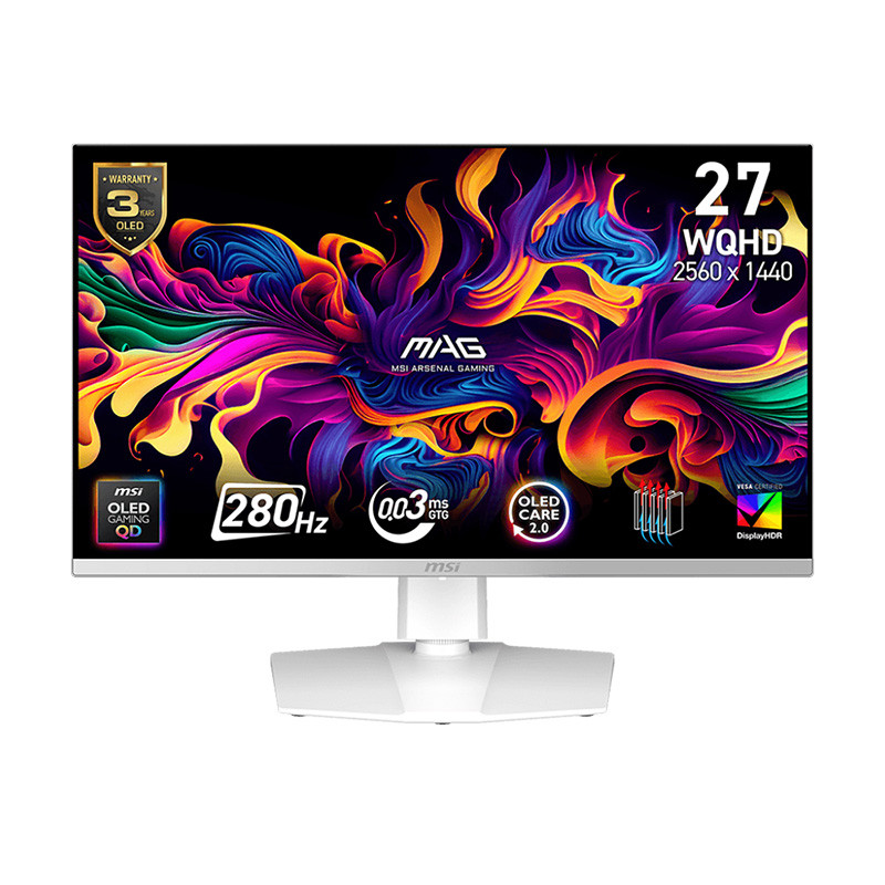 MONITOR (จอมอนิเตอร์) MSI MAG 272QPW QD-OLED X28 - 26.5 QD-OLED 2K 280Hz (3Y)