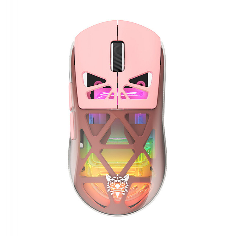 MOUSE (เมาส์) ONIKUMA CHOUKO TRI-MODE WIRELESS GAMING MOUSE : PINK (2Y)