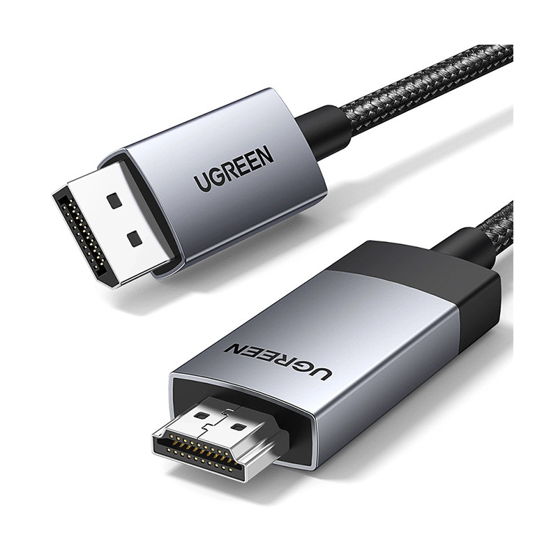 CABLE (สายจอมอนิเตอร์) UGREEN DP119 DISPLAYPORT TO HDMI 4K CABLE 2M (15774) (2Y)