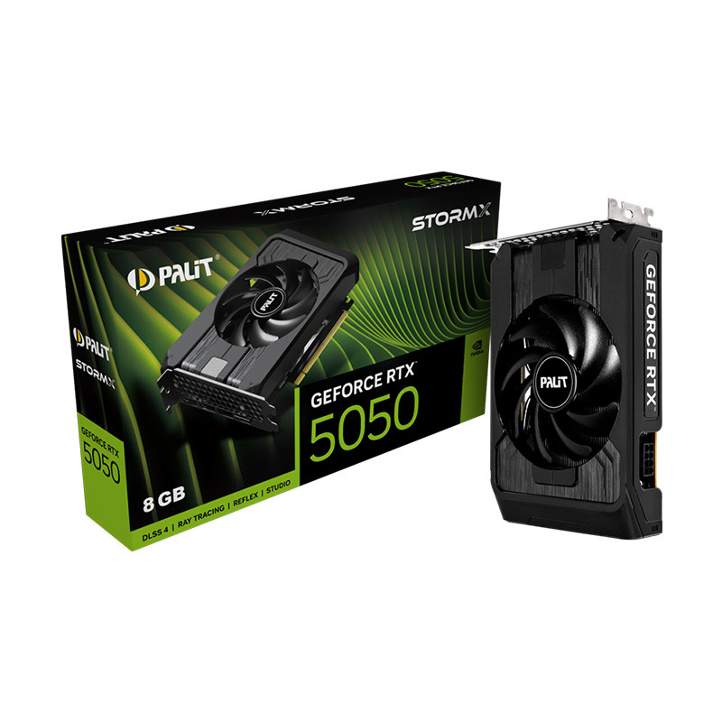 VGA(การ์ดจอ) PALIT GEFORCE RTX 5050 STORMX - 8GB GDDR6 (NE65050019P1-GB2070F) (3Y)