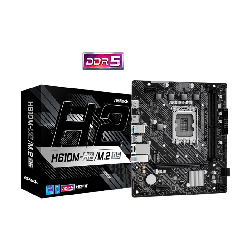 MAINBOARD (เมนบอร์ด)(1700) ASROCK H610M-H2/M.2-D5 (3Y)