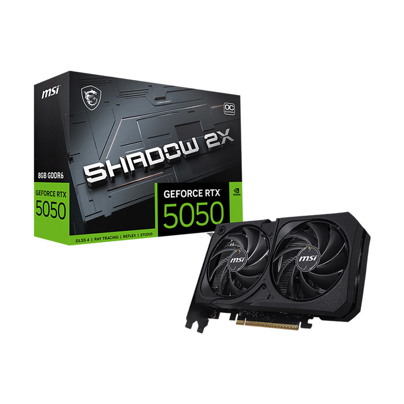 VGA(การ์ดจอ) MSI GEFORCE RTX 5050 SHADOW 2X OC 8G - 8GB GDDR6 (3Y)