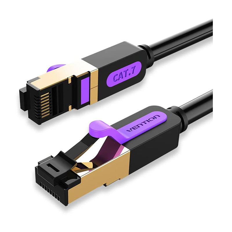 LAN CABLE (สายแลน) VENTION CAT.7 SFTP PATCH CABLE 2M BLACK (5Y)