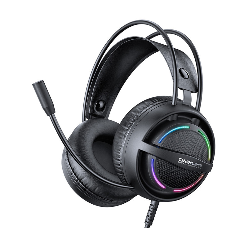 HEADSET (หูฟัง) ONIKUMA X88 GAMING HEADPHONE RGB (BLACK) (2Y)