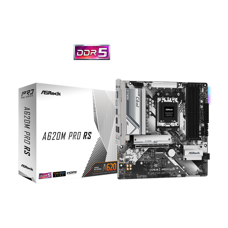 MAINBOARD (เมนบอร์ด)(AM5) ASROCK A620M PRO RS (3Y)