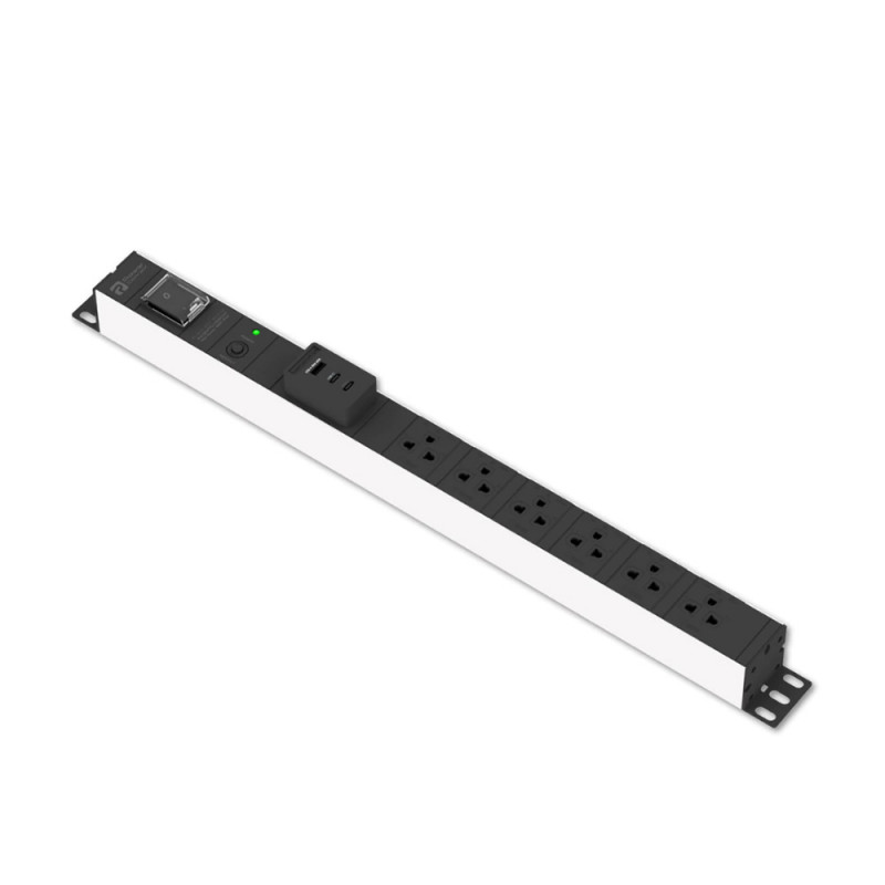 EXTENSION SOCKET (ปลั๊กไฟ) POWERCONNEX 6-WAY 2-USB (PCX-PVTTS-TS06C2A1)(3M) (5Y)