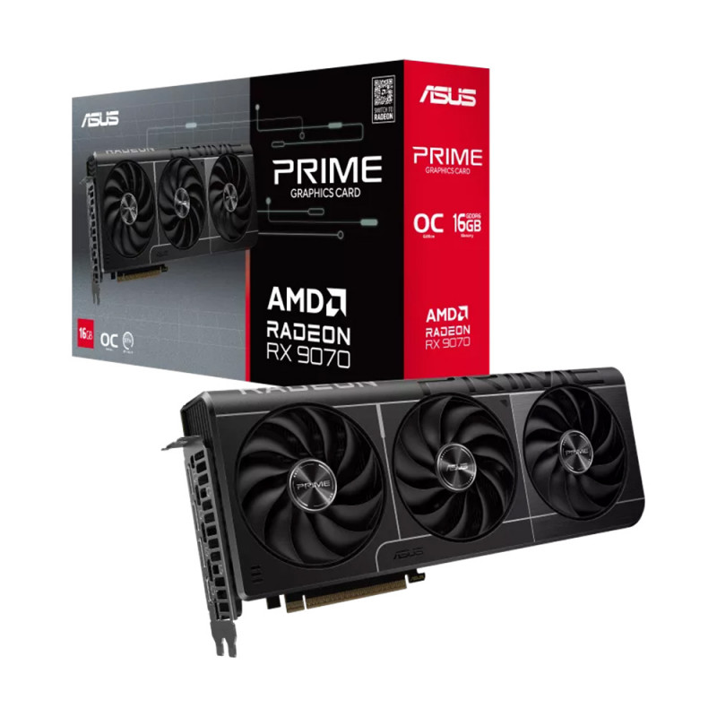 VGA(การ์ดจอ) ASUS PRIME RADEON RX 9070 OC EDITION - 16GB GDDR6 (PRIME-RX9070-O16G) (3Y)