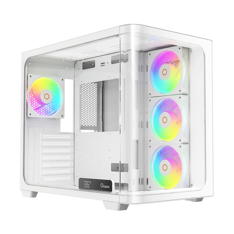 CASE (เคส) OCYPUS IOTA C70 CURVE ARGB (WHITE)(ATX) (3Y)
