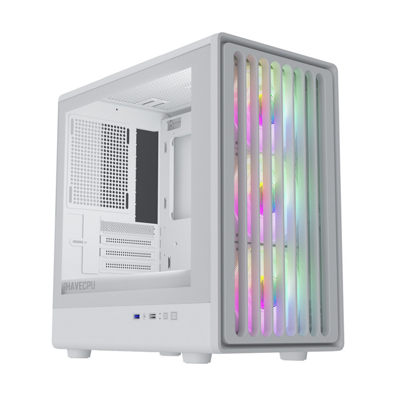 CASE (เคส) iHAVECPU IHC R30 (WHITE)(mATX) (1Y)