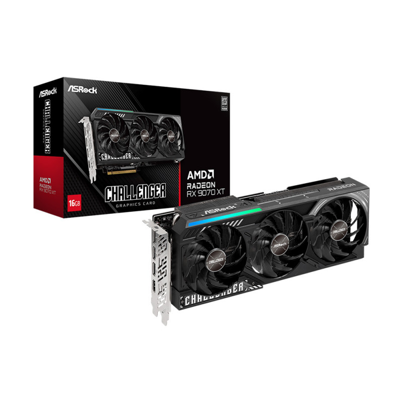 VGA(การ์ดจอ) ASROCK RADEON RX 9070 XT CHALLENGER - 16GB GDDR6 (RX9070XT-CL-16G) (3Y)