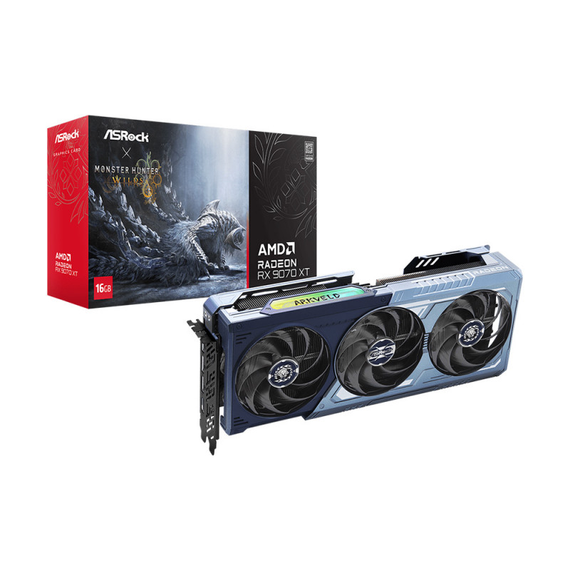 VGA(การ์ดจอ) ASROCK RADEON RX 9070 XT MONSTER HUNTER WILD EDITION - 16GB GDDR6 (RX9070XT-MH-16G) (3Y)