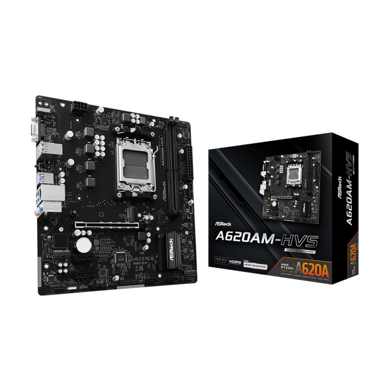 MAINBOARD (เมนบอร์ด)(AM5) ASROCK A620AM-HVS (3Y)