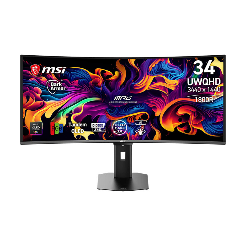MONITOR (จอมอนิเตอร์) MSI MPG 341CQR - 34 QD-OLED UWQHD 2K CURVED 360Hz (3Y)