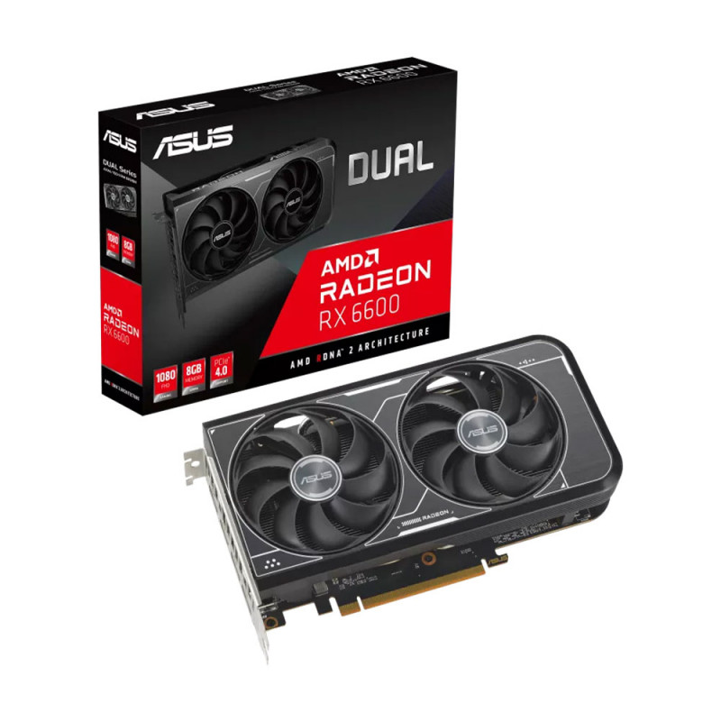 VGA(การ์ดจอ) ASUS DUAL RADEON RX 6600 V3 8G - 8GB GDDR6 (DUAL-RX6600-8G-V3) (3Y)