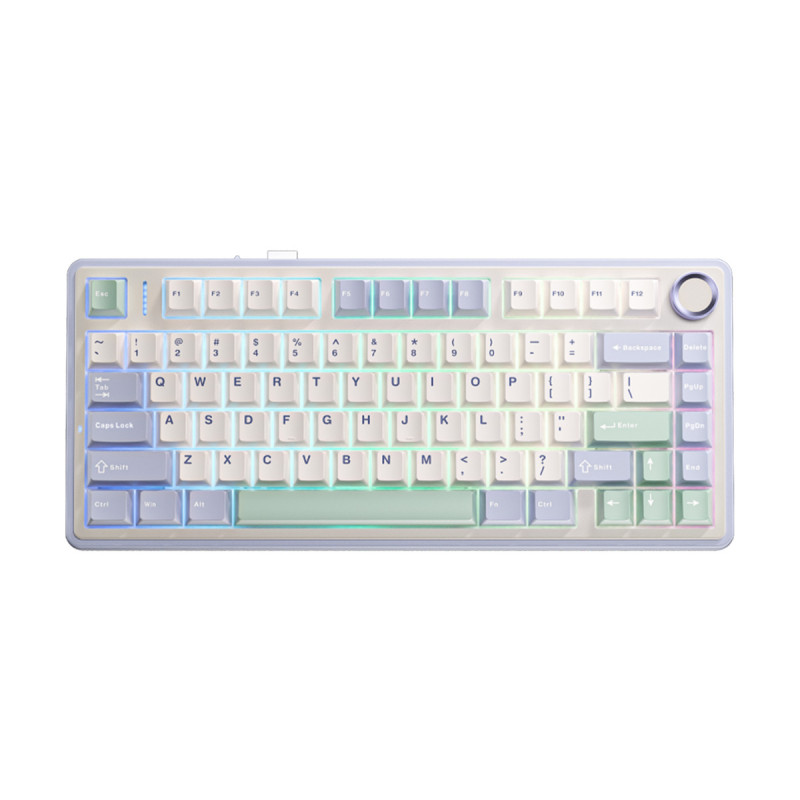 KEYBOARD (คีย์บอร์ด) AULA F75 (CEDAR GREEN) 3IN1 WIRELESS [REAPER SWITCH] (EN/TH) (2Y)