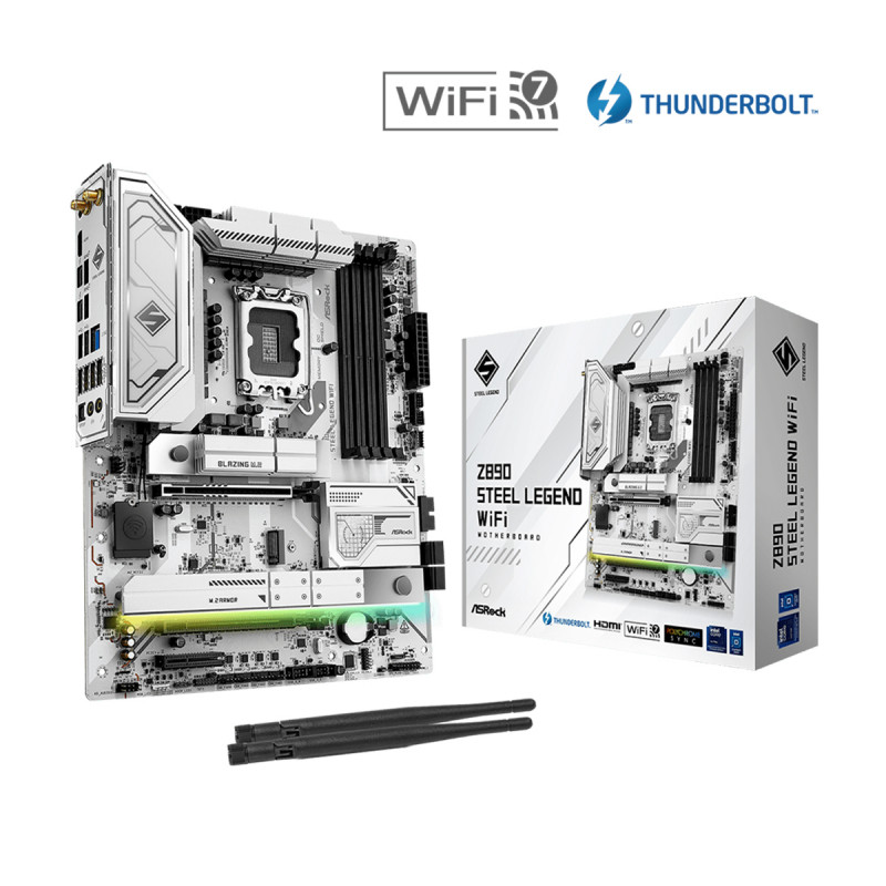 MAINBOARD (เมนบอร์ด)(1851) ASROCK Z890 STEEL LEGEND WIFI  (3Y)
