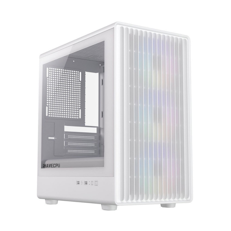 CASE (เคส) iHAVECPU IHC R03 (WHITE)(mATX) (1Y)