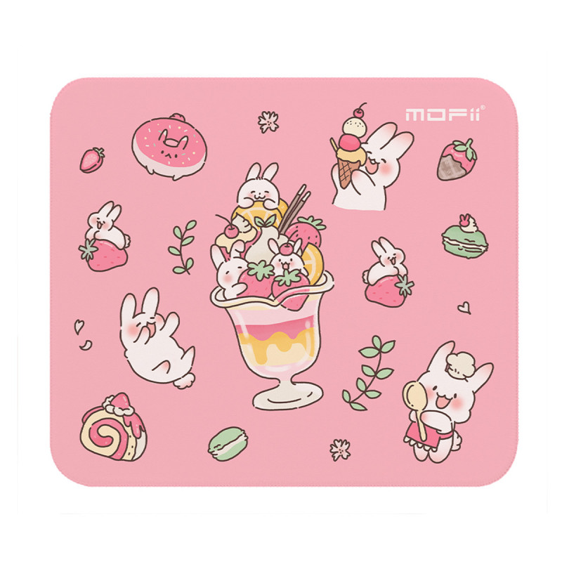MOUSE PAD (แผ่นรองเมาส์) MOFII PANCAKE MOUSEPAD SMALL (BUNNY PINK)