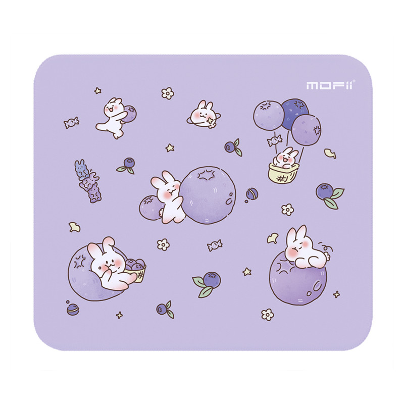 MOUSE PAD (แผ่นรองเมาส์) MOFII PANCAKE MOUSEPAD SMALL (BUNNY PURPLE)