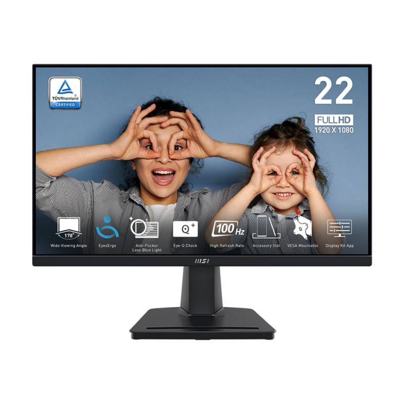MONITOR (จอมอนิเตอร์) MSI PRO MP225V - 21.5 VA FHD 100Hz  (3Y)