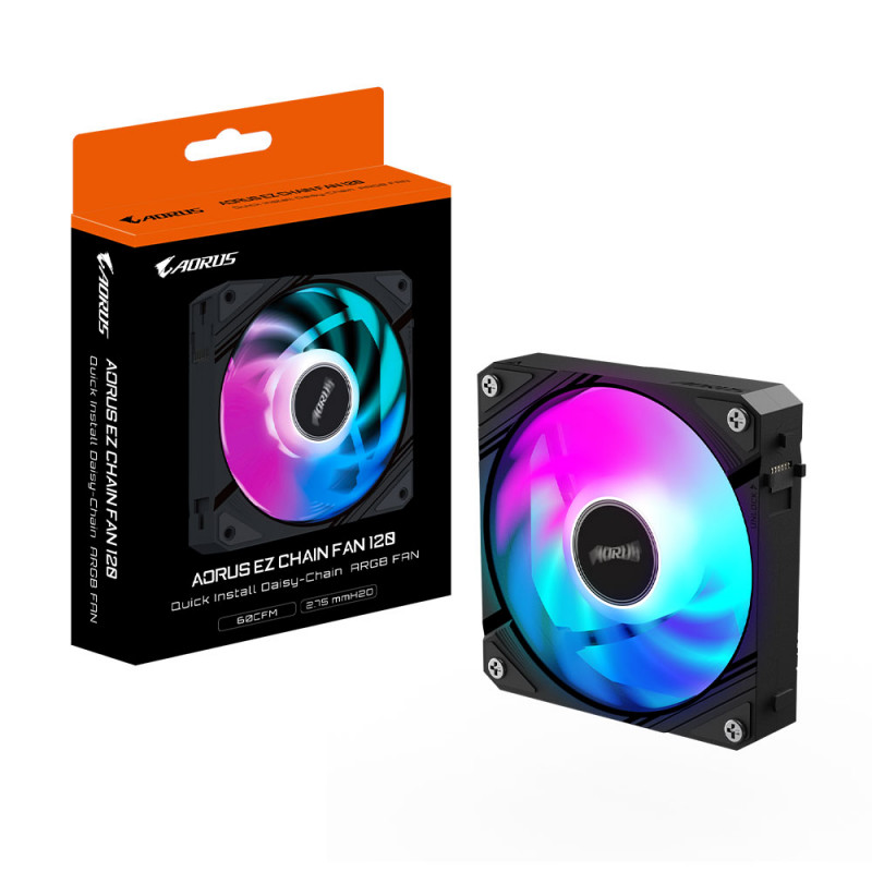FAN (พัดลม) GIGABYTE AORUS EZ CHAIN 120 BLACK PACK1 (2Y)