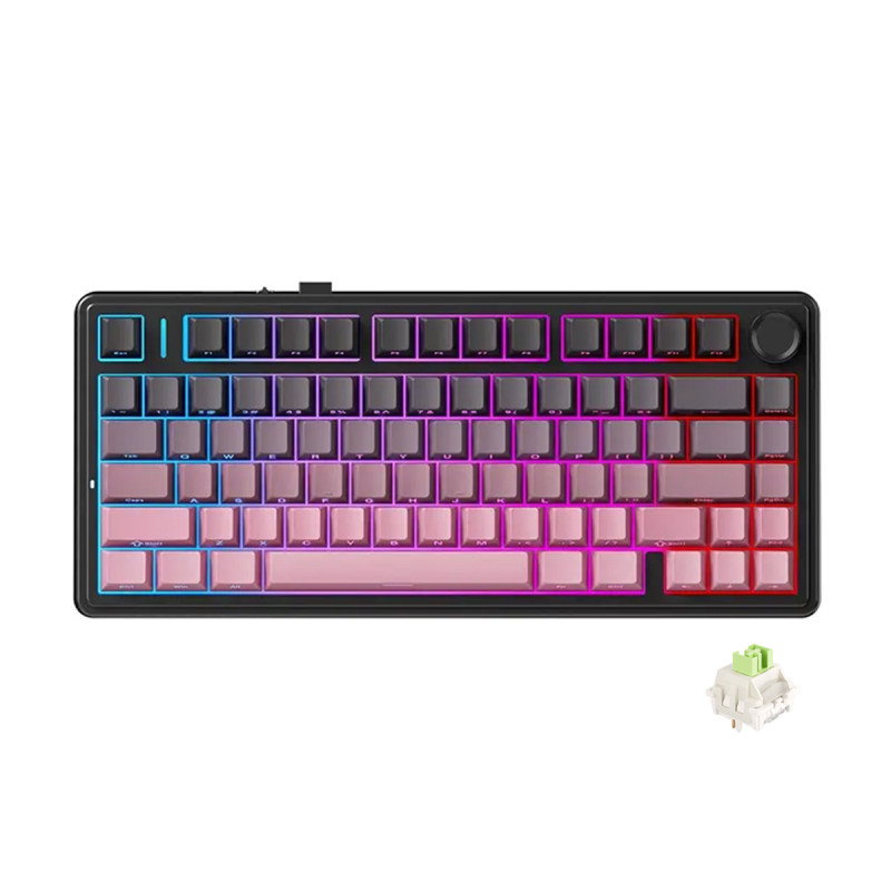 KEYBOARD (คีย์บอร์ด) AULA F75 SIDE PRINTED (GRADIENT PINK) REAPER SWITCH (EN) (2Y)