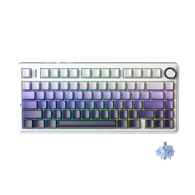 KEYBOARD (คีย์บอร์ด) AULA F75 SIDE PRINTED (GRADIENT PURPLE) STAR VECTOR SWITCH (EN) (2Y)