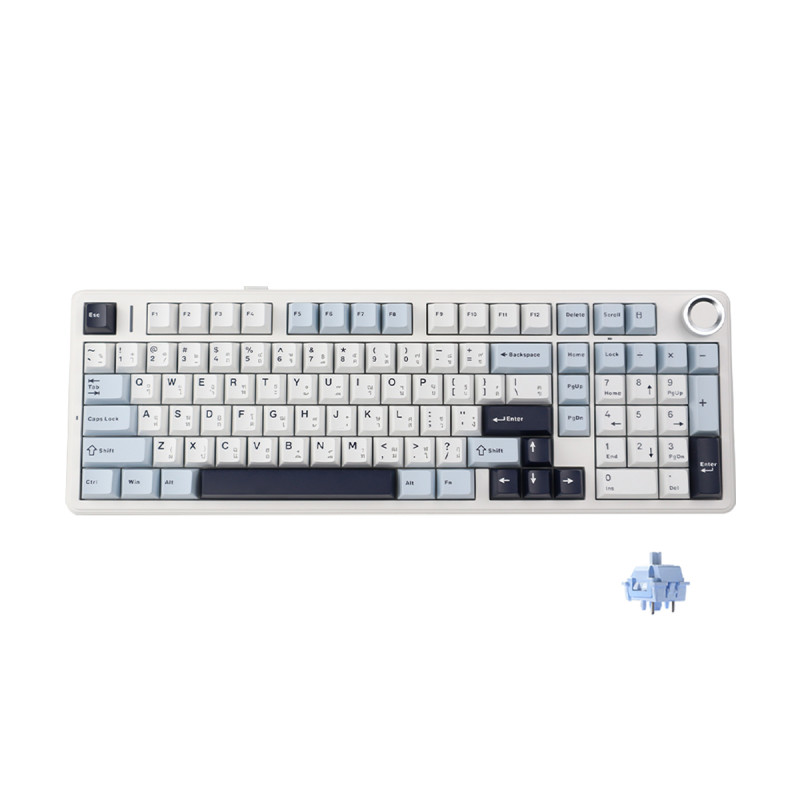 KEYBOARD (คีย์บอร์ด) AULA F99 PRO (GLACIER BLUE) STAR VECTOR SWITCH (EN/TH) (2Y)