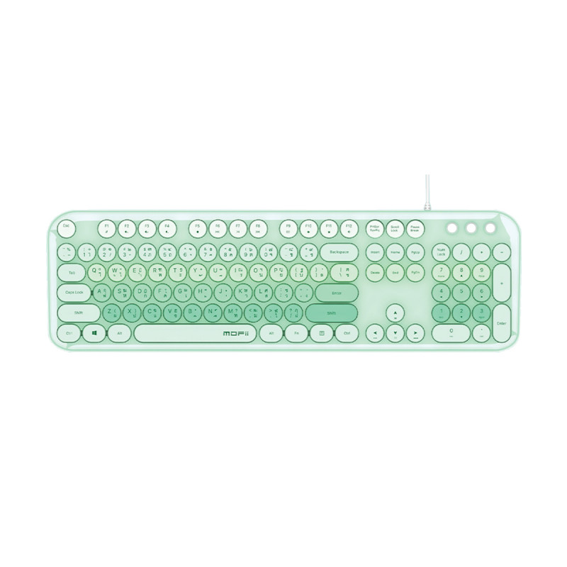 KEYBOARD (คีย์บอร์ด) MOFII LOVE ME ILLUMINATE WIRE KEYBOARD (GREEN) (EN/TH) (1Y)