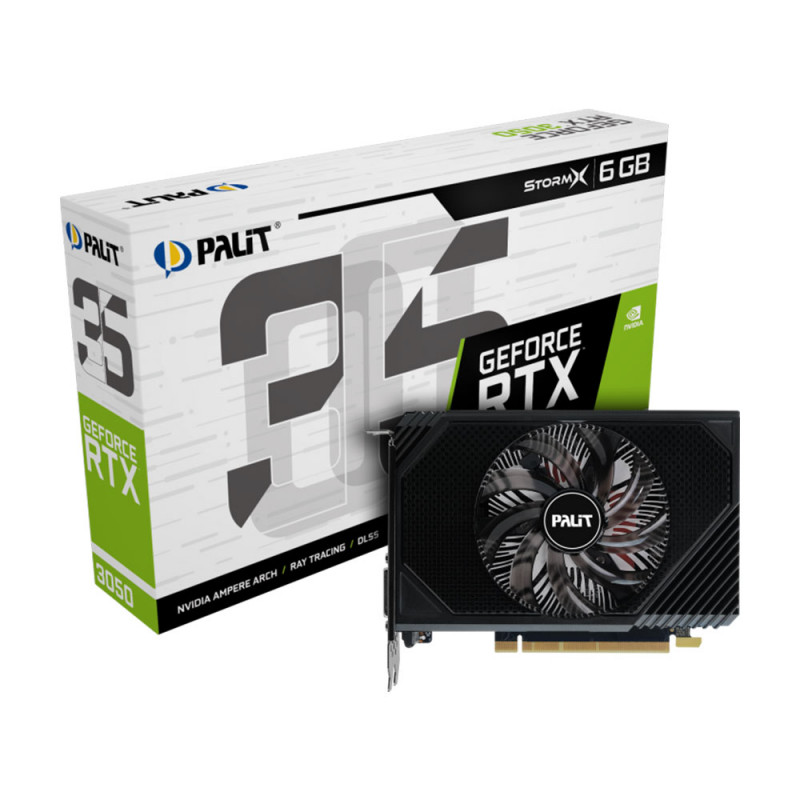 VGA(การ์ดจอ) PALIT GEFORCE RTX 3050 STORM X 6GB GDDR6 (NE63050018JE-1070F) (3Y)