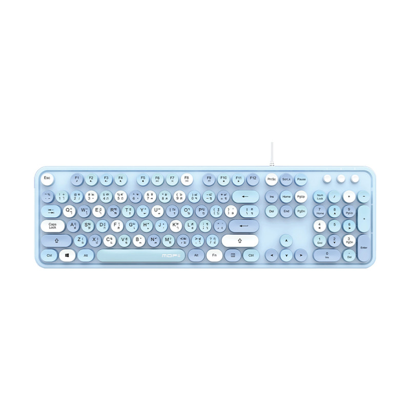 KEYBOARD (คีย์บอร์ด) MOFII SWEET K WIRED RETRO KEYBOARD (LIPBLUE) (EN/TH) (1Y)