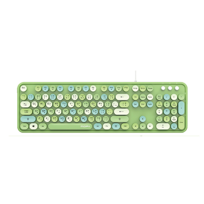 KEYBOARD (คีย์บอร์ด) MOFII SWEET K WIRED RETRO KEYBOARD (LIPGREEN) (EN/TH) (1Y)
