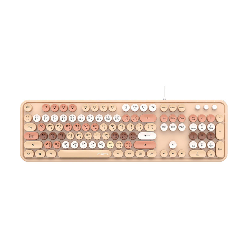 KEYBOARD (คีย์บอร์ด) MOFII SWEET K WIRED RETRO KEYBOARD (LIPMILKTEA) (EN/TH) (1Y)