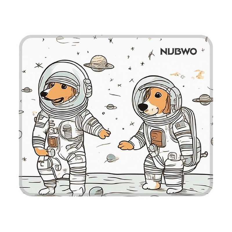 MOUSE PAD (แผ่นรองเมาส์) NUBWO MOUSEPAD NP643 SPACE DOG SIZE S (300x250x3MM)