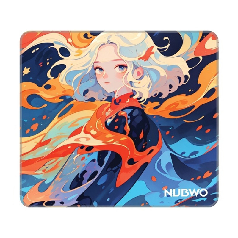 MOUSE PAD (แผ่นรองเมาส์) NUBWO MOUSEPAD NP643 LAVA PRINCESS SIZE M (450x400x3MM)