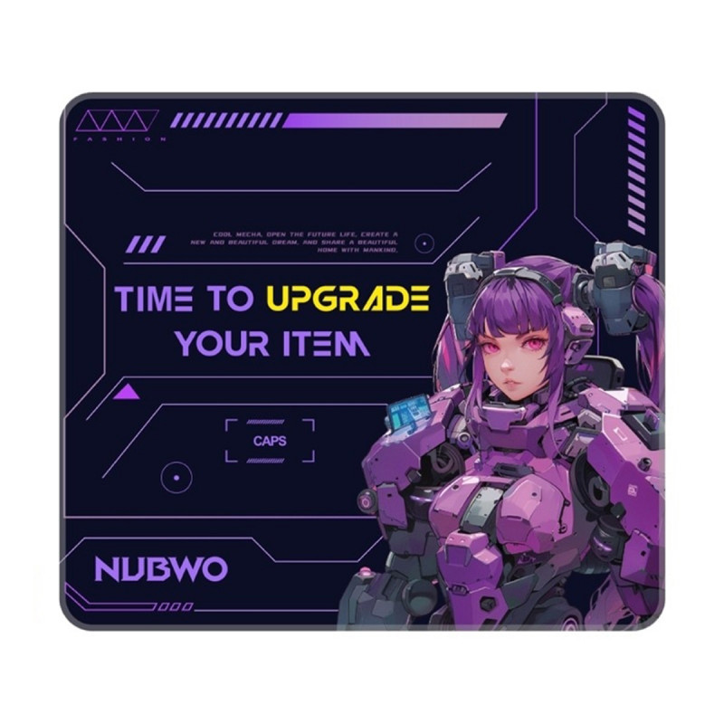 MOUSE PAD (แผ่นรองเมาส์) NUBWO MOUSEPAD NP643 VIOLET CYBORG SIZE M (450x400x3MM)