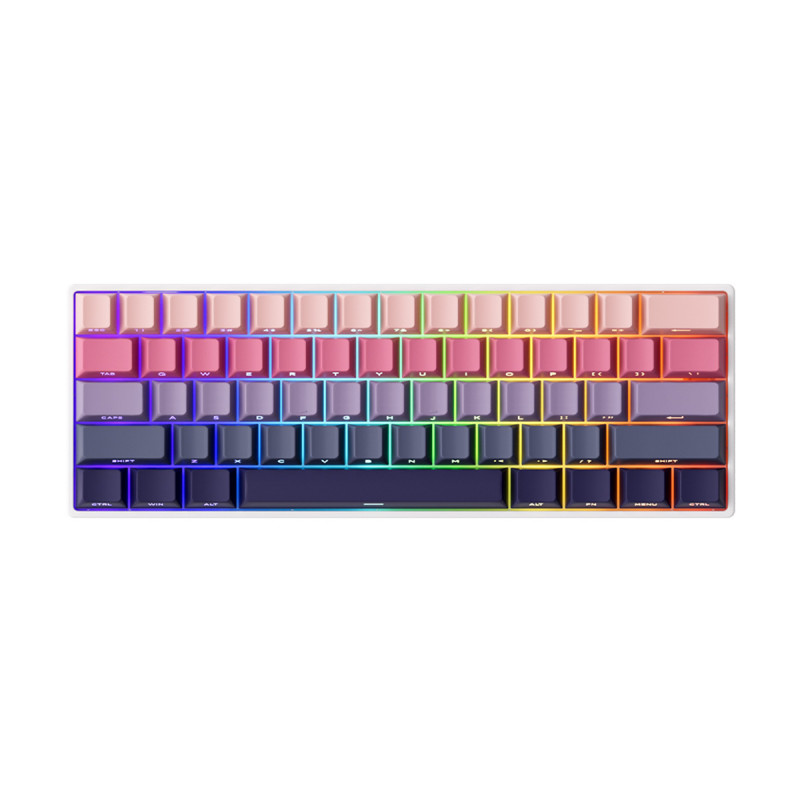 KEYBOARD (คีย์บอร์ด) MONSGEEK FUN60 MAX SIDE PRINTED (PHANTOM PINK) (AKKO GLARE MAGNETIC SWITCH) (EN) (1Y)