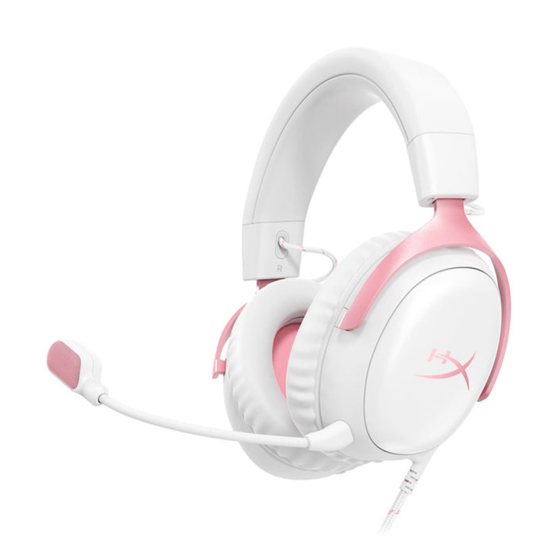 HEADSET (หูฟัง) HyperX CLOUD III WHITE/PINK (9W1Q4AA) (2Y)