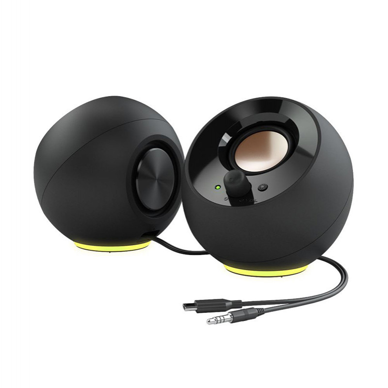 SPEAKER (ลำโพง) CREATIVE PEBBLE SE - 2.0 USB-C POWERED PC SPEAKERS WITH RGB LIGHTING (BLACK) (1Y)