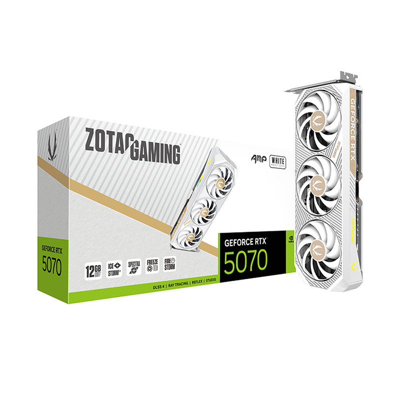 VGA(การ์ดจอ) ZOTAC GAMING GEFORCE RTX 5070 AMP WHITE EDITION